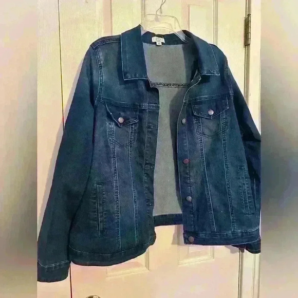crown & ivy Jackets & Blazers - Denim Jacket 1X